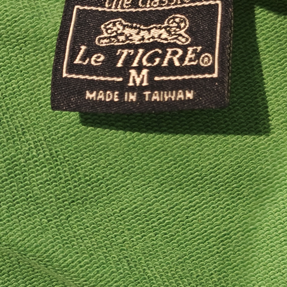 Vintage Le Tigre Green Polo Zip JACKET from 70S RUNS SMALL - M